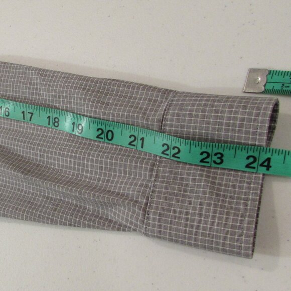 Calvin Klein/Old Navy Men's Dress Shirts Grays Checkered Both Small - Picture 14 of 16